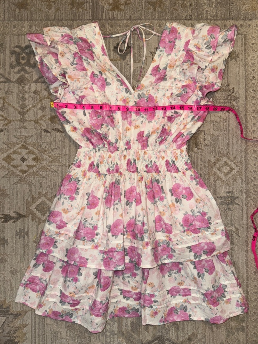 PINCH Pink Floral Ruffle Dress - Picture 8 of 10